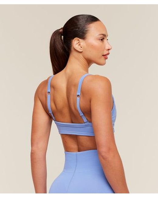 GYMSHARK Blue Energise Seamless Sports Bra