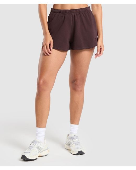 GYMSHARK Brown Fleece Shorts