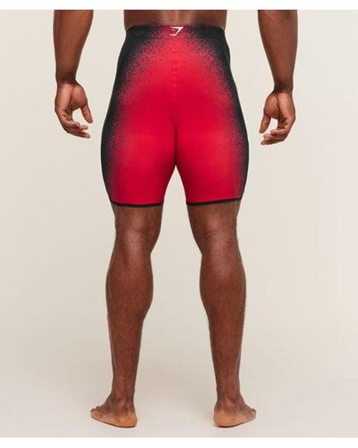 GYMSHARK Red Competition Board Shorts for men
