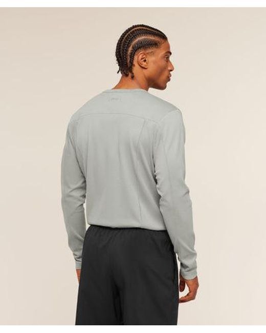 GYMSHARK Gray Off Duty Long Sleeve T-Shirt for men