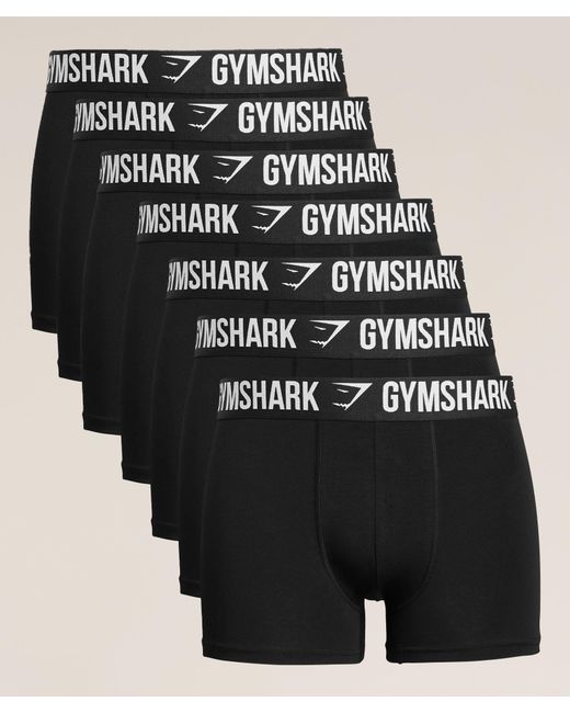 GYMSHARK Black Boxer Brief 7Pk for men