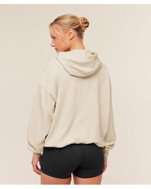 GYMSHARK Natural Chainstitch Graphic Hoodie