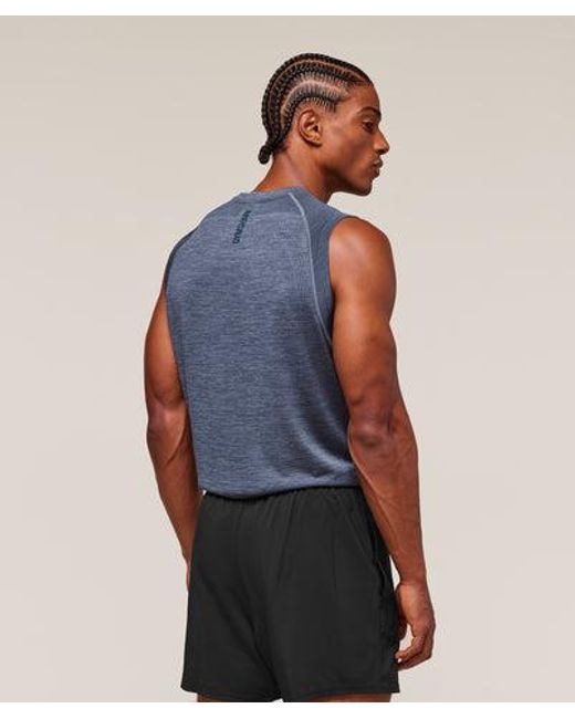 GYMSHARK Blue Versatile Seamless Tank for men