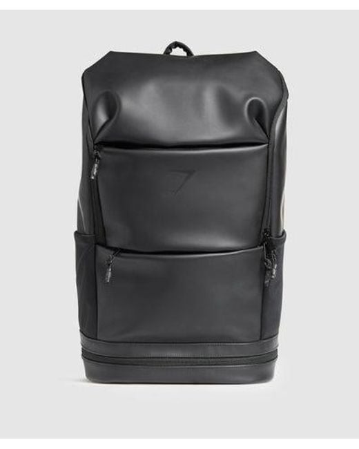 GYMSHARK Black Sleek Backpack