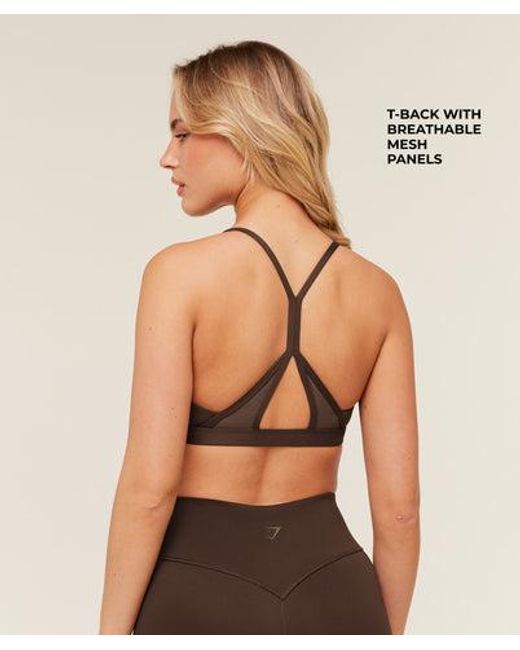 GYMSHARK Black Flow Light Support Sports Bra