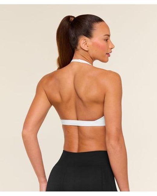GYMSHARK Red Minimal Halterneck Sports Bra
