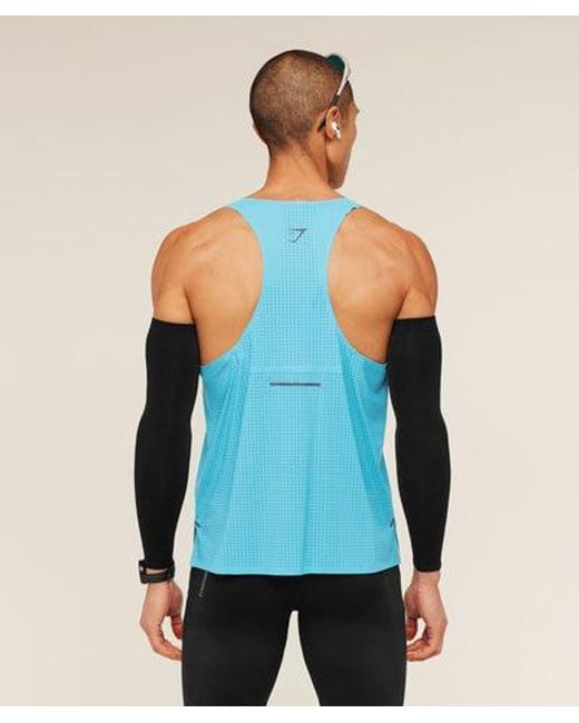 GYMSHARK Blue Running Elite Race Vest for men