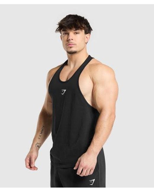 GYMSHARK Black Critical Stringer for men