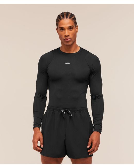 GYMSHARK Black Train Long Sleeve T-Shirt for men