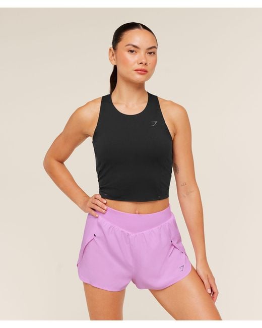 GYMSHARK Black Running Elite Bodyfit Tank