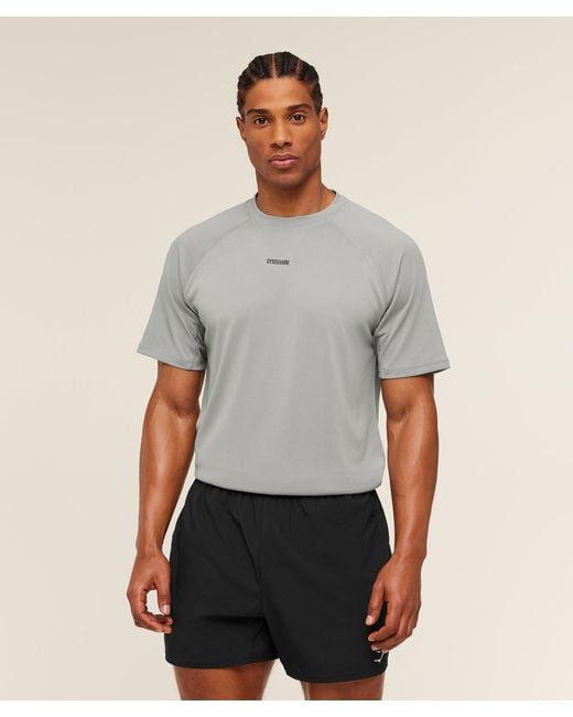 GYMSHARK Gray Train T-Shirt for men