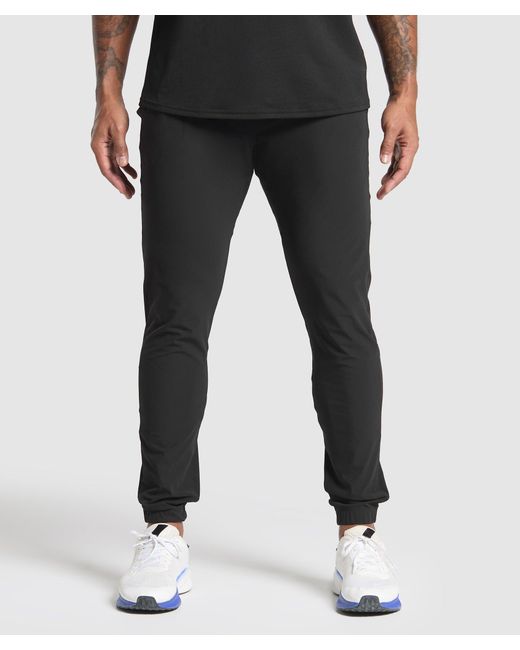 GYMSHARK Black Studio Joggers for men