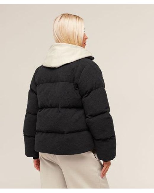 GYMSHARK Black Sherpa Puffer Jacket