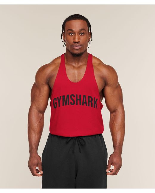 GYMSHARK Red Power Stringer for men
