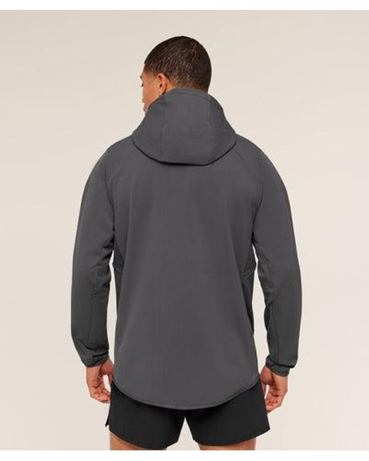 GYMSHARK Gray Weekend Zip Through Shell Jacket for men