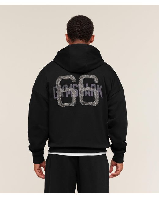 GYMSHARK Black Gs66 Hoodie for men