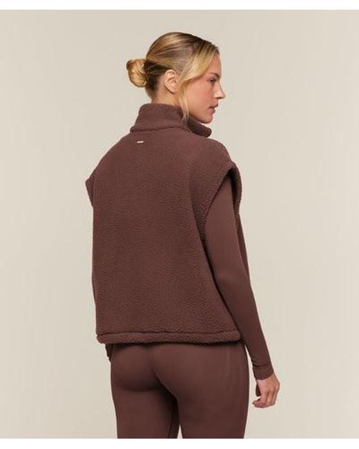GYMSHARK Brown Sherpa Gilet