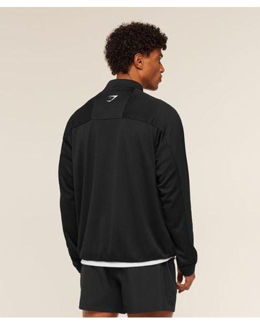 GYMSHARK Black Train Zip Through Jacket for men