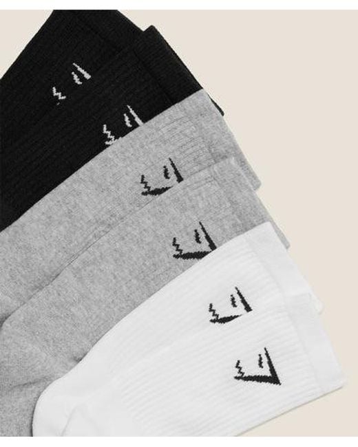 GYMSHARK Natural Crew Socks 6Pk