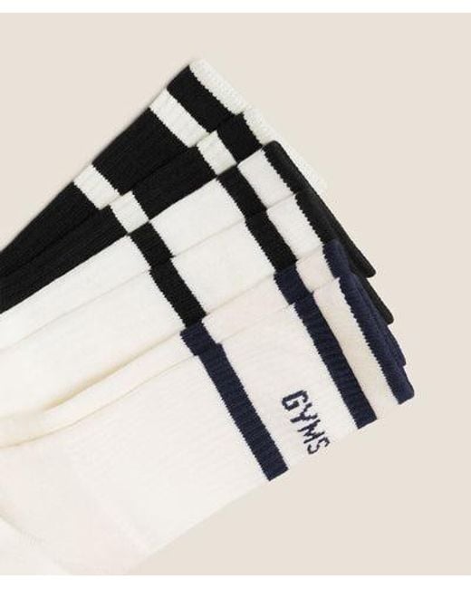 GYMSHARK Natural Essentials Crew Sock 3Pk