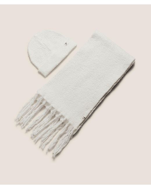 GYMSHARK Natural Knitted Scarf/Beanie Gift Set