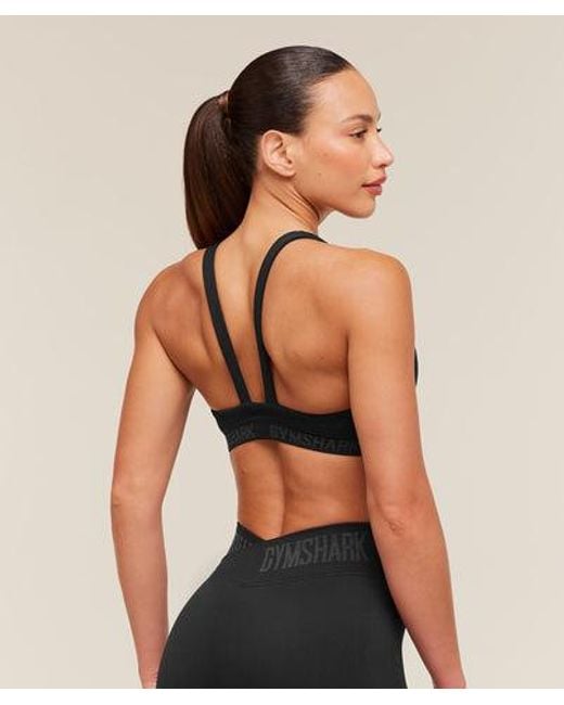 GYMSHARK Black Flex V4 Sports Bra
