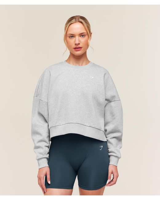 GYMSHARK White Training Oversized Boxy Sweatshirt