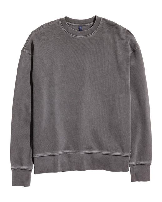 H&m Sweatshirt in Black for Men | Lyst