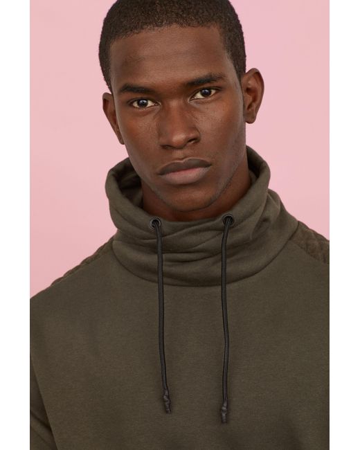 H&M Chimney-collar Sweatshirt in Green for Men | Lyst UK