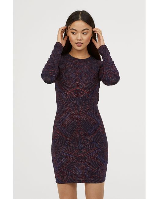 H\u0026M Synthetic Glittery Dress in Dark 