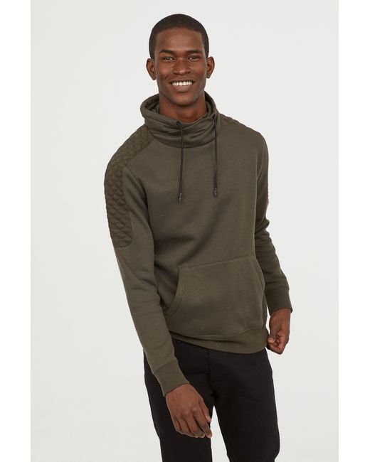 Hu0026M Chimney-collar Sweatshirt In Green For Men Lyst