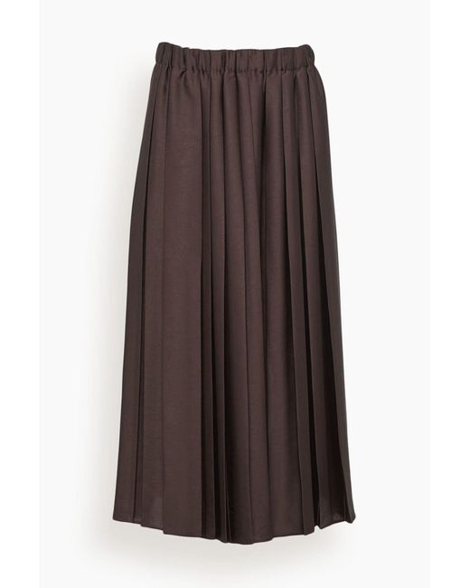 Tibi Synthetic Pleated Pull On Skirt in Brown | Lyst