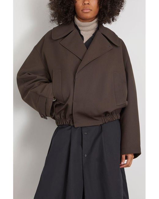 Lemaire Short Trench Blouson in Brown | Lyst
