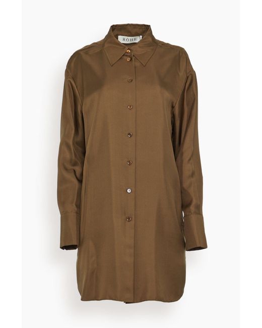 Rohe Brown Oversized Silk Shirt