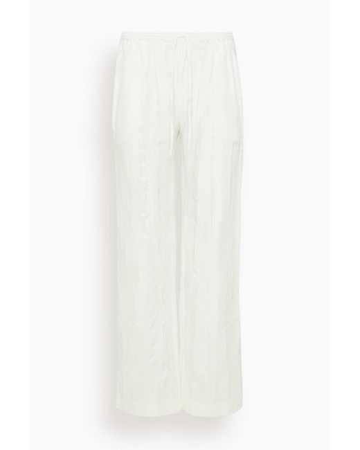 Loulou de Saison White Soler Elastic Waistband Pant