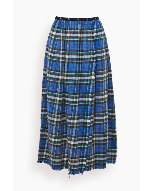 R13 Kilt Skirt in Blue | Lyst UK