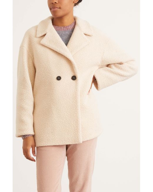 Dropped Shoulder Jacket in Natural 