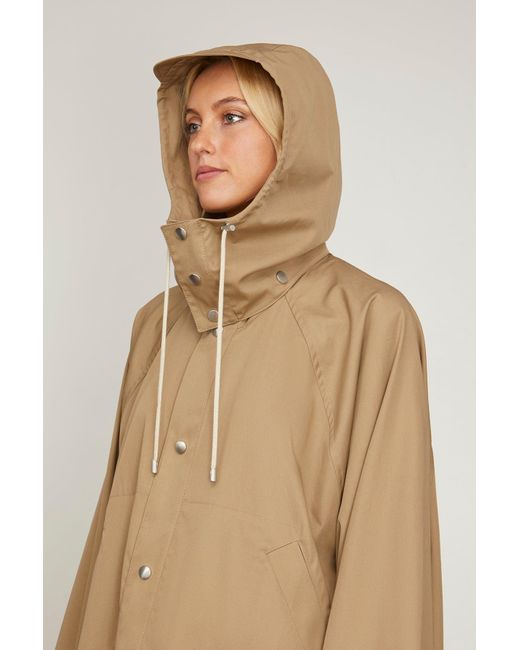 Lemaire Raincoat With Detachable Hood in Natural Lyst
