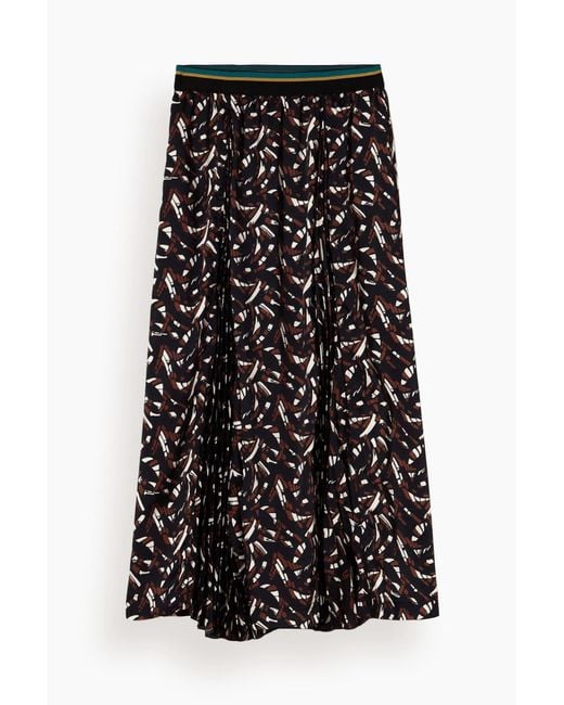 Plan C Black Pleated Skirt