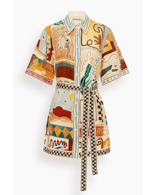 ALÉMAIS Metallic Michelle Mini Dress