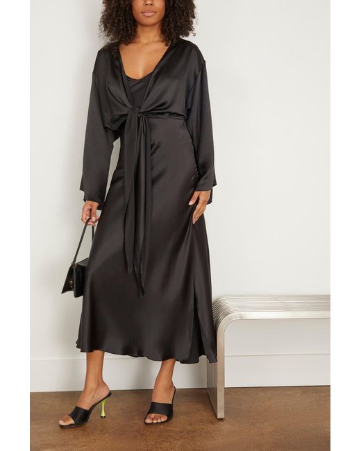 DANNIJO Kimono Sleeve Wrap Top in Black Lyst