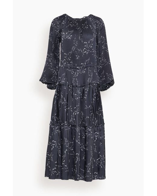 Plan C Blue Pleated Dress