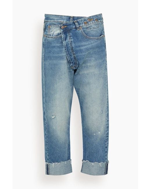 R13 Blue Crossover Jean