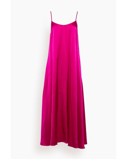 Forte Forte Heavy Silk Satin Slip Dress in Pink | Lyst UK