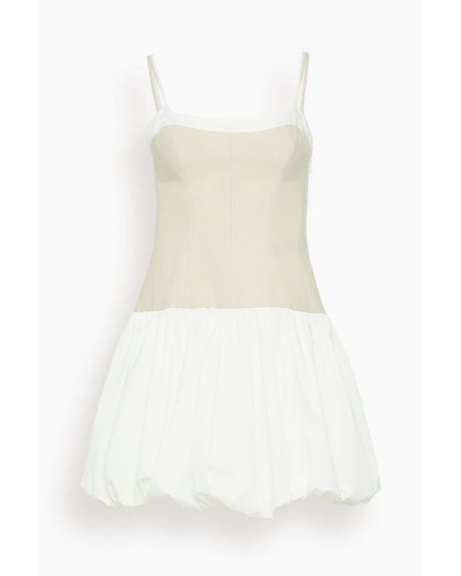 Jonathan Simkhai White Fifi Sleeveless Bubble Mini Dress