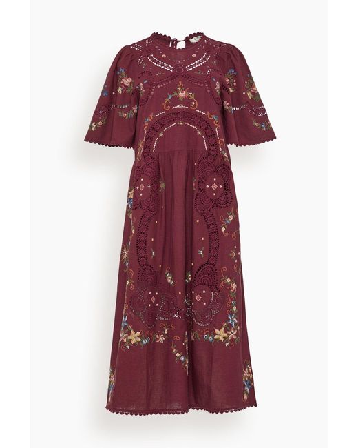 sachin and babi light blue dress Sea Women's Edwina Embroidered Short Sleeve Dress