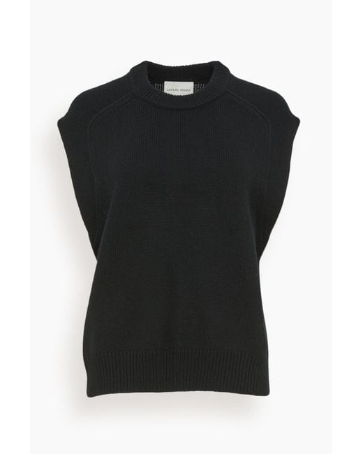Loulou de Saison Black Mari Sleeveless Boxy Top