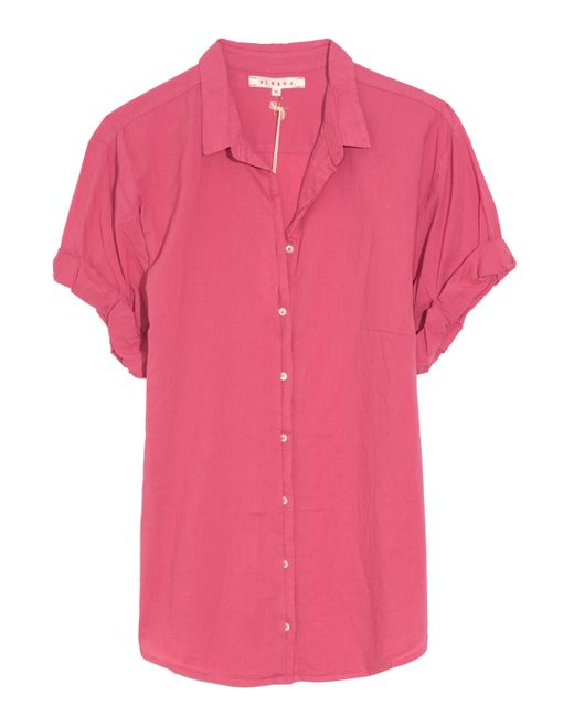 Xirena Cotton Channing Shirt in Pink - Lyst
