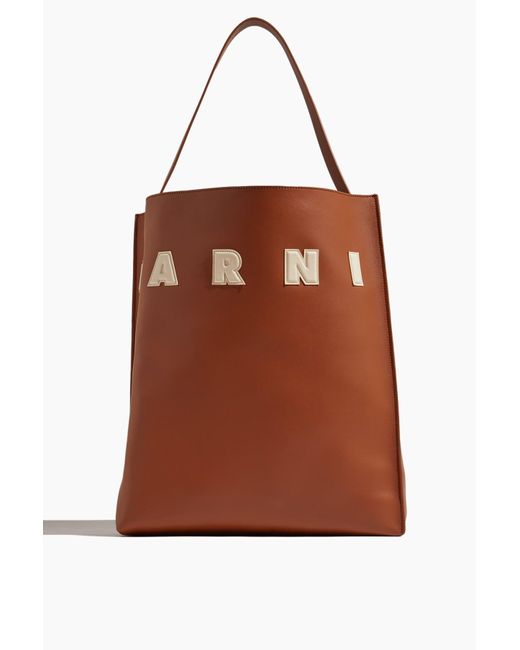 Marni Museo Hobo Bag With Patches in Brown | Lyst