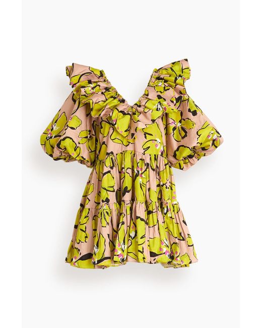 aje yellow mini dress